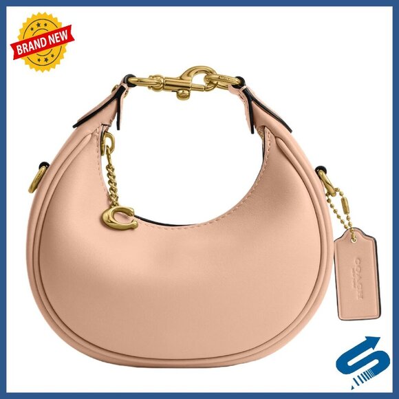 Handbags - Washed Denim Shoulder Bag with Detachable Crossbody Strap